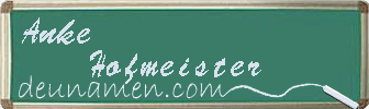 Anke Hofmeister Visitenkarte